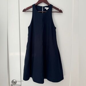 Miou Muse Elegant Navy Blue Sleeveless Dress